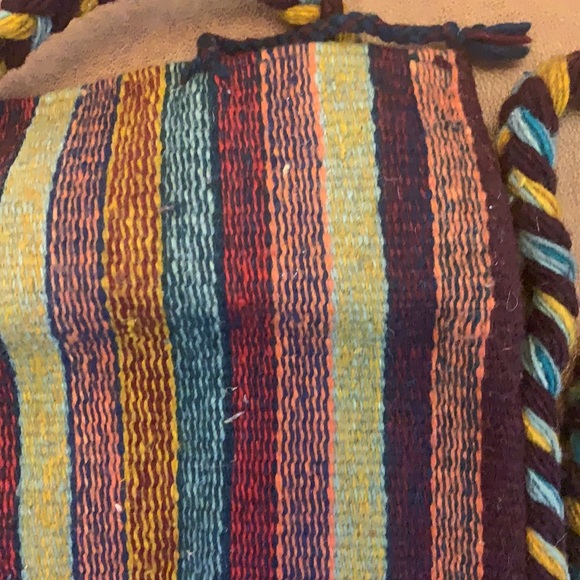 Satchel purse Boho Vibes Handmade new woven, Size 14 x 10”, Rust, mustard,… - Picture 8 of 9